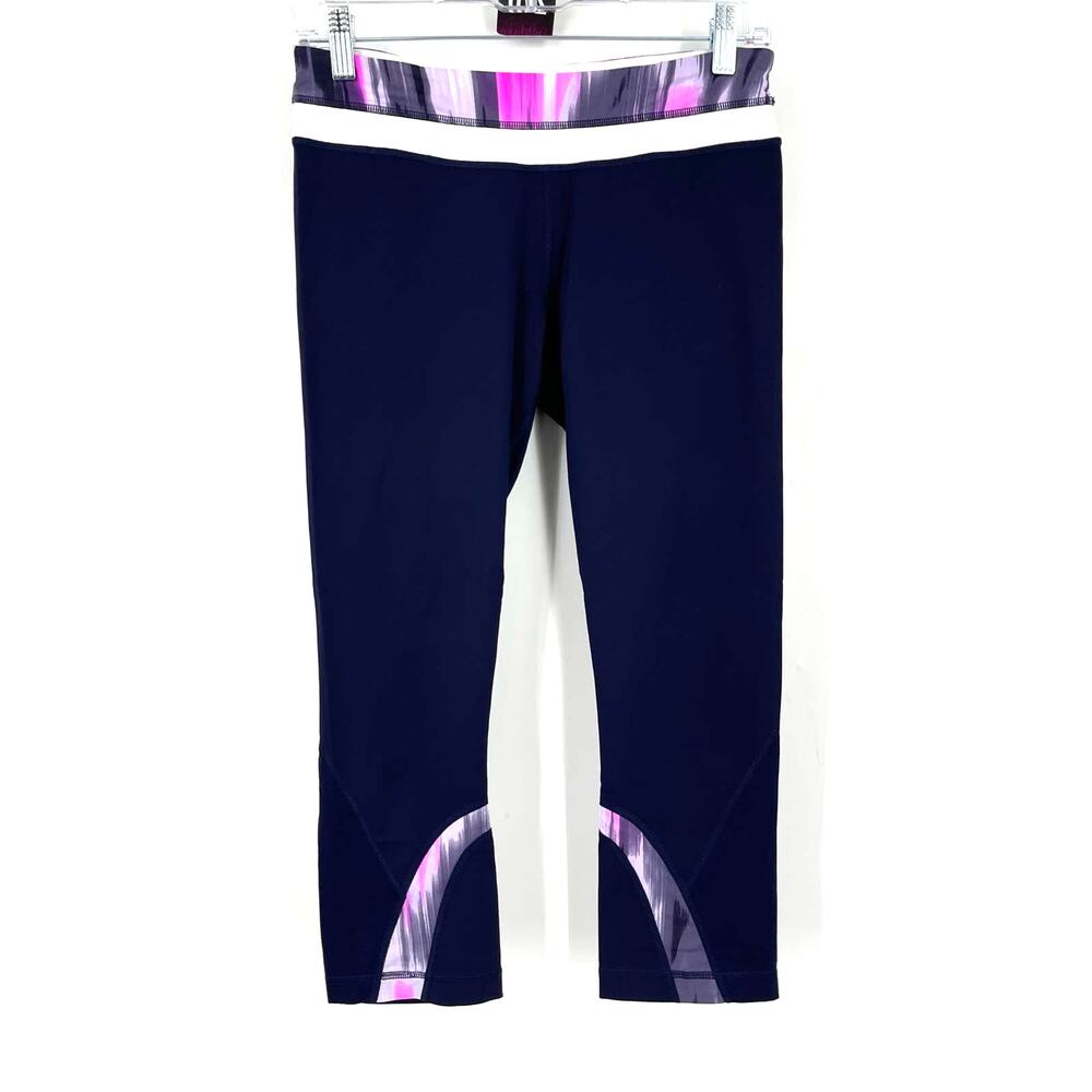 Lululemon‎ Run Inspire Crop II Leggings Size 8 Deep Indigo